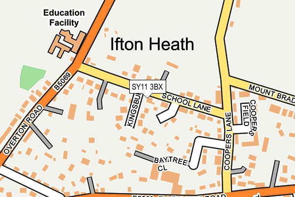 SY11 3BX map - OS OpenMap – Local (Ordnance Survey)