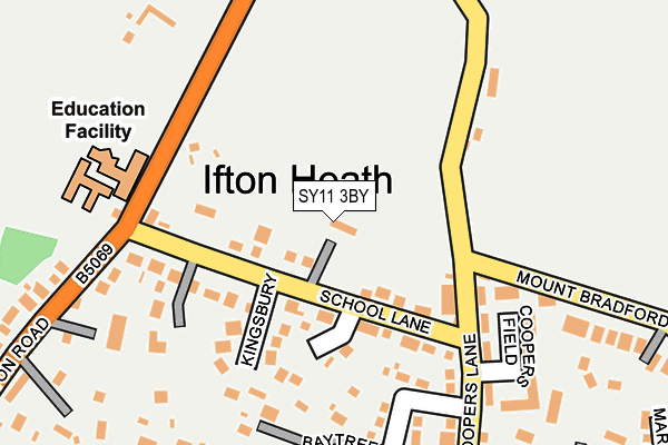 SY11 3BY map - OS OpenMap – Local (Ordnance Survey)