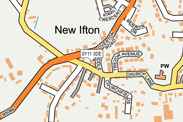 SY11 3DE map - OS OpenMap – Local (Ordnance Survey)