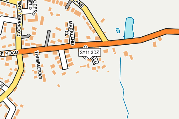 SY11 3DZ map - OS OpenMap – Local (Ordnance Survey)