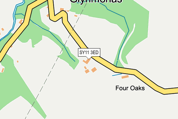 SY11 3ED map - OS OpenMap – Local (Ordnance Survey)