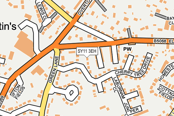 SY11 3EH map - OS OpenMap – Local (Ordnance Survey)