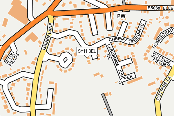 SY11 3EL map - OS OpenMap – Local (Ordnance Survey)