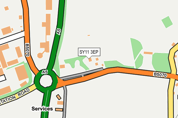 SY11 3EP map - OS OpenMap – Local (Ordnance Survey)