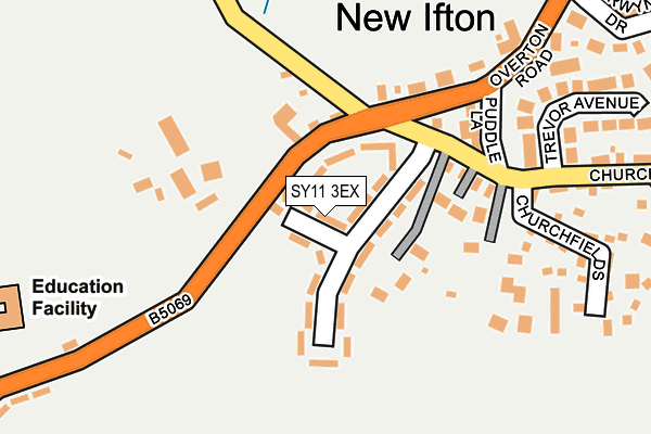 SY11 3EX map - OS OpenMap – Local (Ordnance Survey)