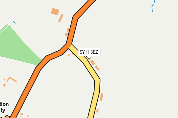 SY11 3EZ map - OS OpenMap – Local (Ordnance Survey)