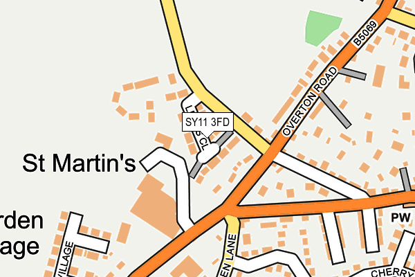 SY11 3FD map - OS OpenMap – Local (Ordnance Survey)