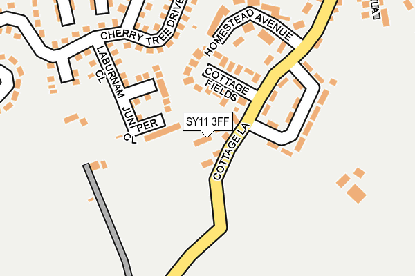 SY11 3FF map - OS OpenMap – Local (Ordnance Survey)