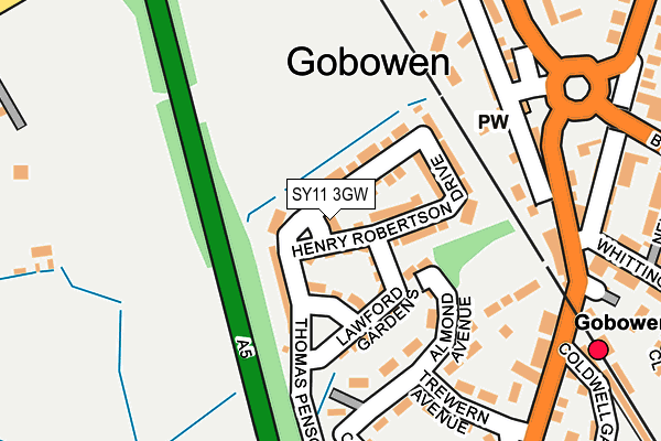 SY11 3GW map - OS OpenMap – Local (Ordnance Survey)