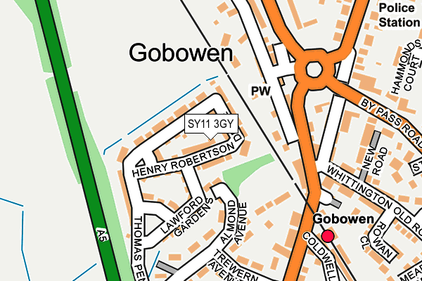 SY11 3GY map - OS OpenMap – Local (Ordnance Survey)