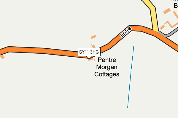 SY11 3HG map - OS OpenMap – Local (Ordnance Survey)