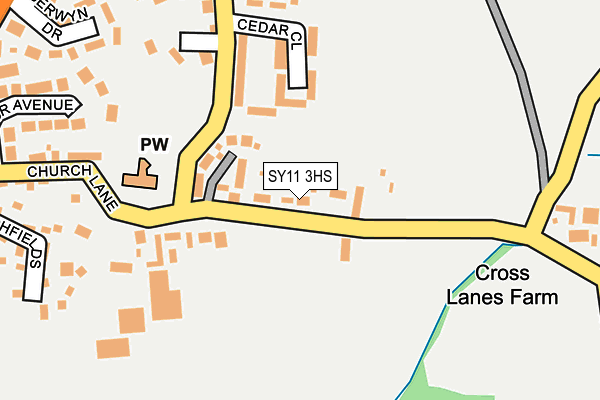 SY11 3HS map - OS OpenMap – Local (Ordnance Survey)