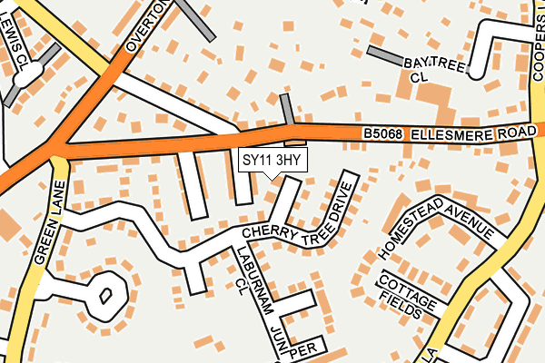 SY11 3HY map - OS OpenMap – Local (Ordnance Survey)