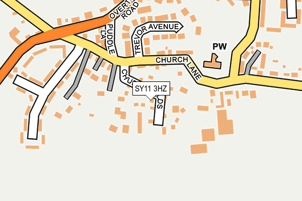 SY11 3HZ map - OS OpenMap – Local (Ordnance Survey)