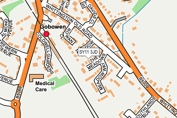 SY11 3JD map - OS OpenMap – Local (Ordnance Survey)