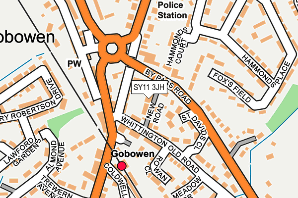 SY11 3JH map - OS OpenMap – Local (Ordnance Survey)