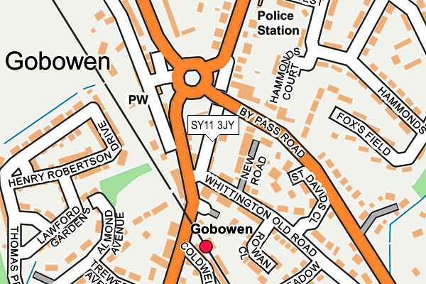 SY11 3JY map - OS OpenMap – Local (Ordnance Survey)