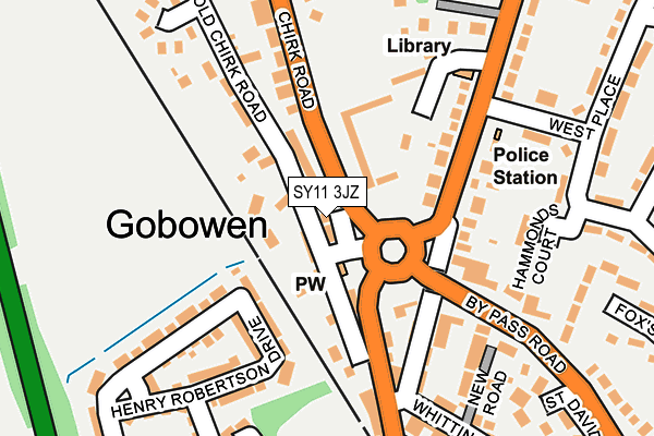 SY11 3JZ map - OS OpenMap – Local (Ordnance Survey)