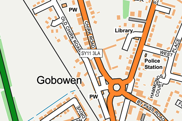 SY11 3LA map - OS OpenMap – Local (Ordnance Survey)