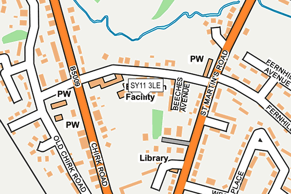 SY11 3LE map - OS OpenMap – Local (Ordnance Survey)