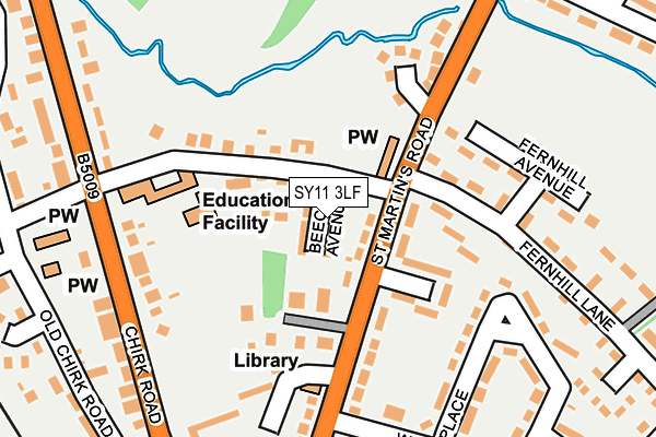 SY11 3LF map - OS OpenMap – Local (Ordnance Survey)