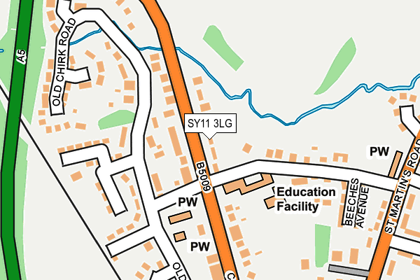 SY11 3LG map - OS OpenMap – Local (Ordnance Survey)