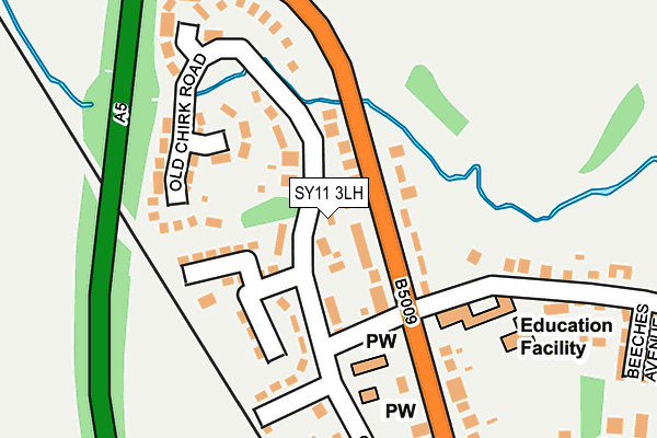 SY11 3LH map - OS OpenMap – Local (Ordnance Survey)