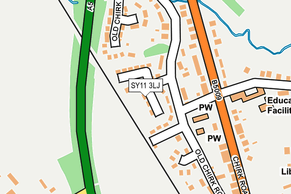 SY11 3LJ map - OS OpenMap – Local (Ordnance Survey)