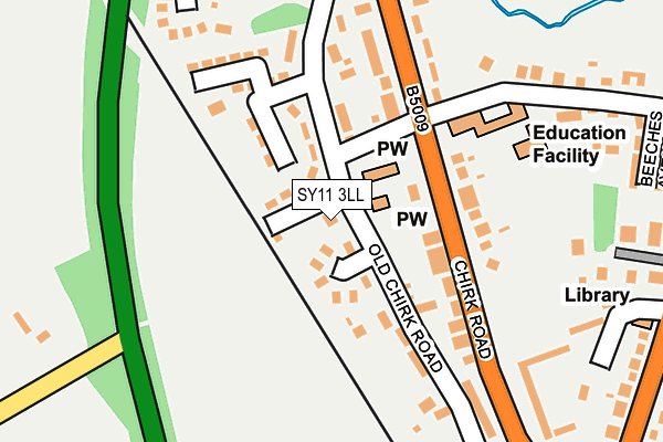 SY11 3LL map - OS OpenMap – Local (Ordnance Survey)