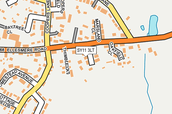 SY11 3LT map - OS OpenMap – Local (Ordnance Survey)