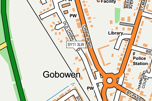 SY11 3LW map - OS OpenMap – Local (Ordnance Survey)