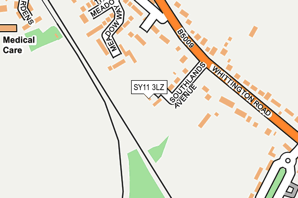 SY11 3LZ map - OS OpenMap – Local (Ordnance Survey)