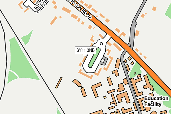 SY11 3NB map - OS OpenMap – Local (Ordnance Survey)