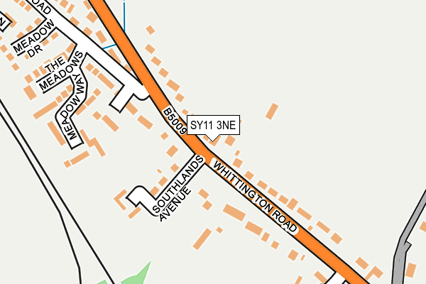 SY11 3NE map - OS OpenMap – Local (Ordnance Survey)