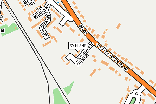 SY11 3NF map - OS OpenMap – Local (Ordnance Survey)