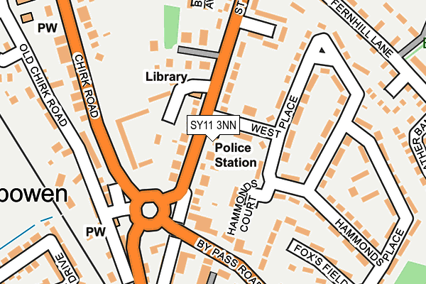 SY11 3NN map - OS OpenMap – Local (Ordnance Survey)