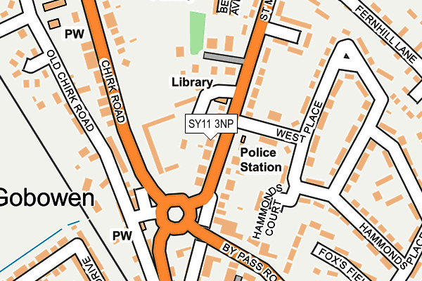 SY11 3NP map - OS OpenMap – Local (Ordnance Survey)