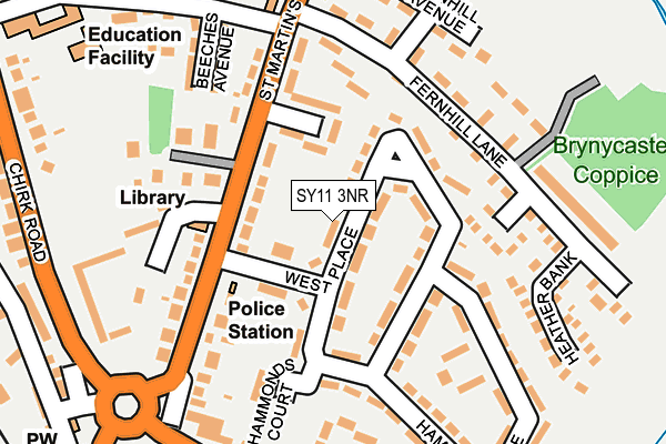 SY11 3NR map - OS OpenMap – Local (Ordnance Survey)