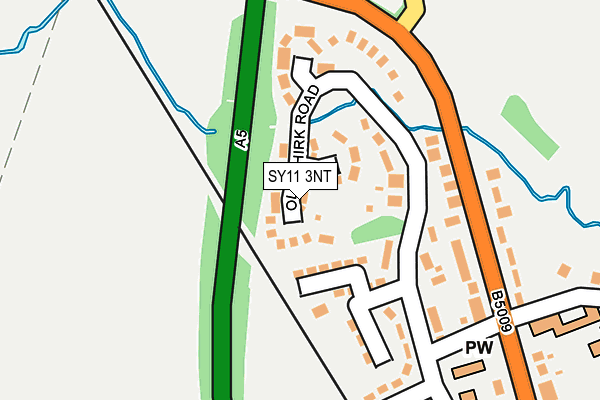 SY11 3NT map - OS OpenMap – Local (Ordnance Survey)