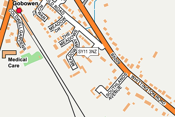 SY11 3NZ map - OS OpenMap – Local (Ordnance Survey)