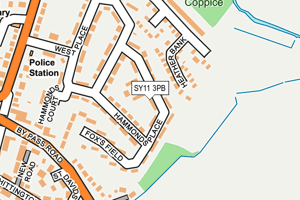 SY11 3PB map - OS OpenMap – Local (Ordnance Survey)