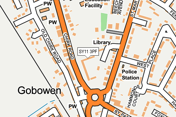 SY11 3PF map - OS OpenMap – Local (Ordnance Survey)