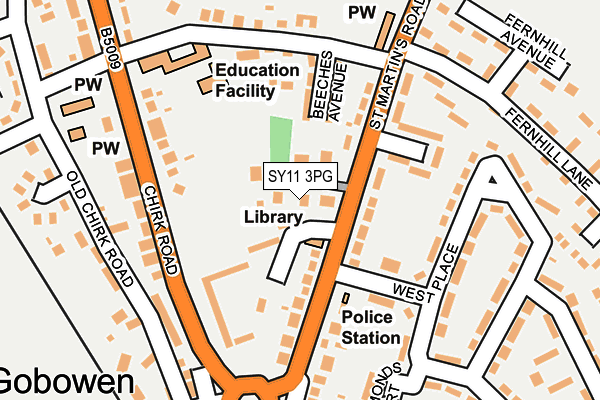 SY11 3PG map - OS OpenMap – Local (Ordnance Survey)