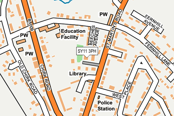 SY11 3PH map - OS OpenMap – Local (Ordnance Survey)
