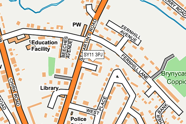 SY11 3PJ map - OS OpenMap – Local (Ordnance Survey)