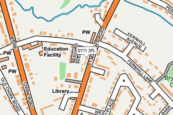 SY11 3PL map - OS OpenMap – Local (Ordnance Survey)