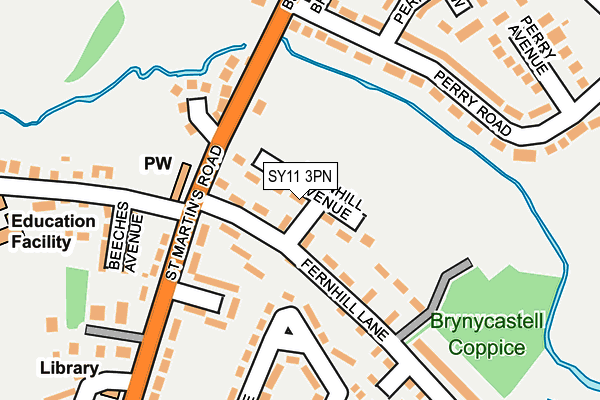 SY11 3PN map - OS OpenMap – Local (Ordnance Survey)