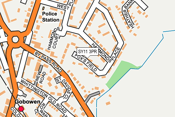 SY11 3PR map - OS OpenMap – Local (Ordnance Survey)