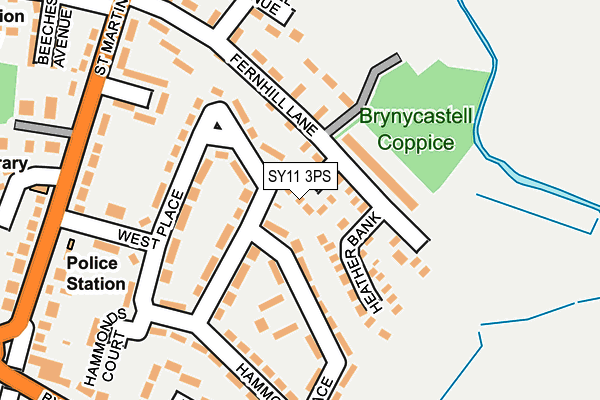 SY11 3PS map - OS OpenMap – Local (Ordnance Survey)