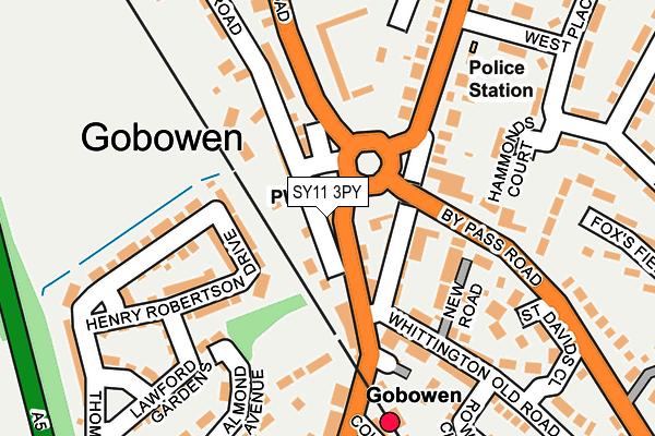 SY11 3PY map - OS OpenMap – Local (Ordnance Survey)